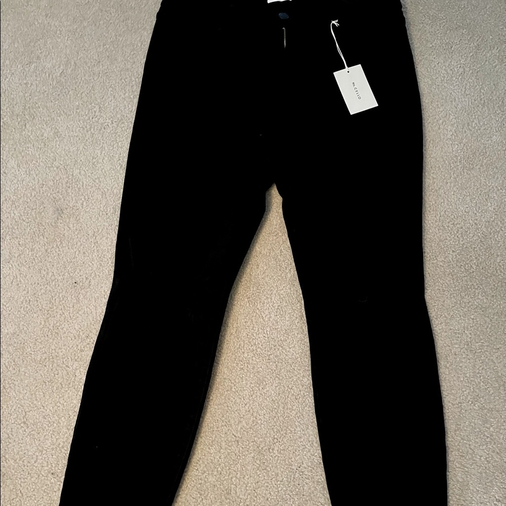 Glitz and Glam Black knee cut Jeans Size 16